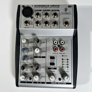 Behringer Eurorack UB502 Compact Mixer, 5 Channels, XLR/RCA, Phantom Power